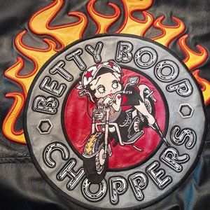 Vintage Betty Boop Leather Motorcycle Jacket.